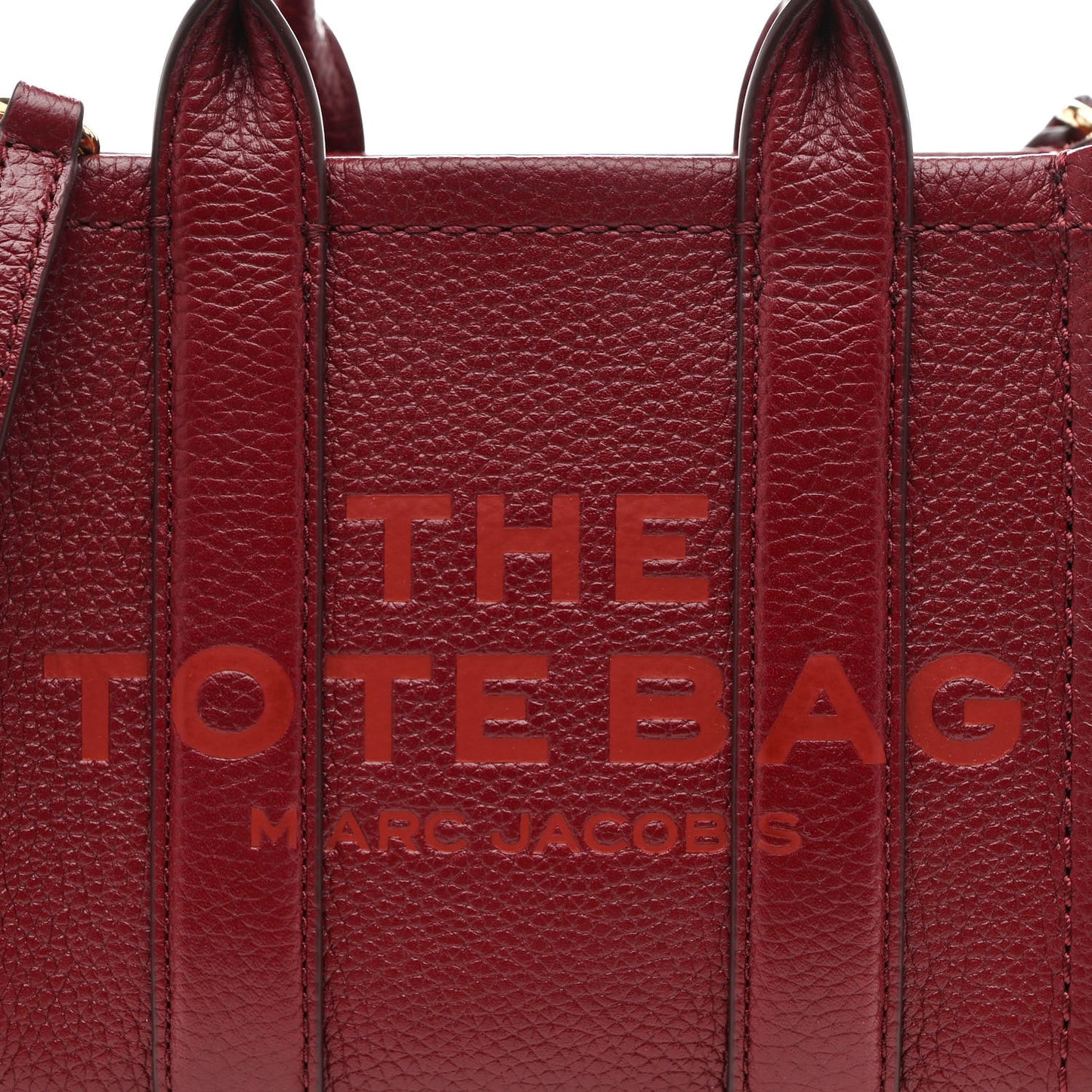 Grained Calfskin Mini The Tote Bag Cherry