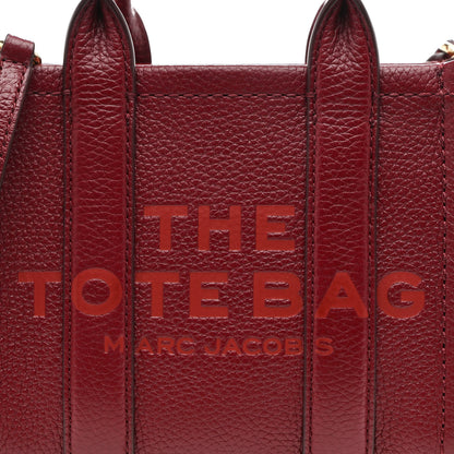 Marc Jacobs Grained Calfskin Mini The Tote Bag Cherry 9 of 11