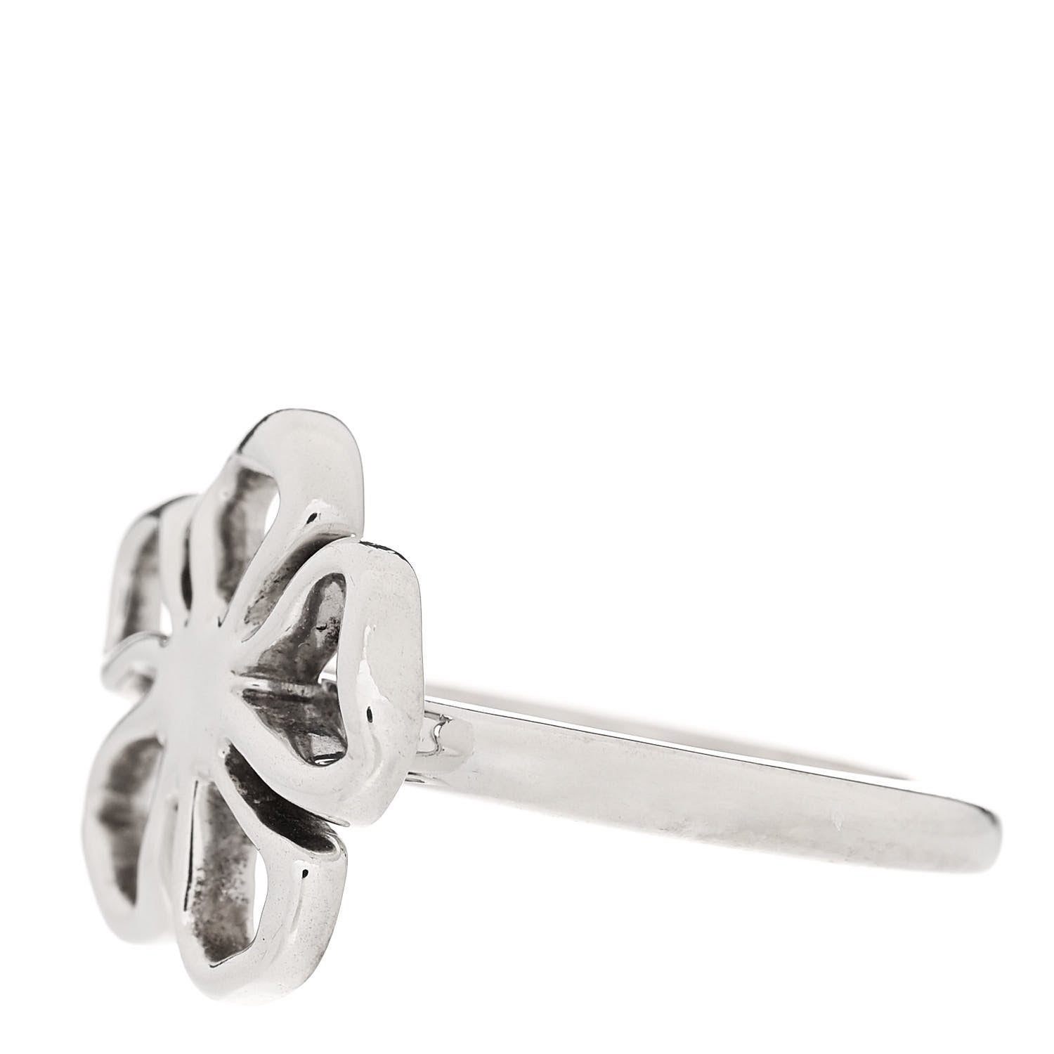 Tiffany Sterling Silver Open Flower Ring 53 6.5 3 of 8