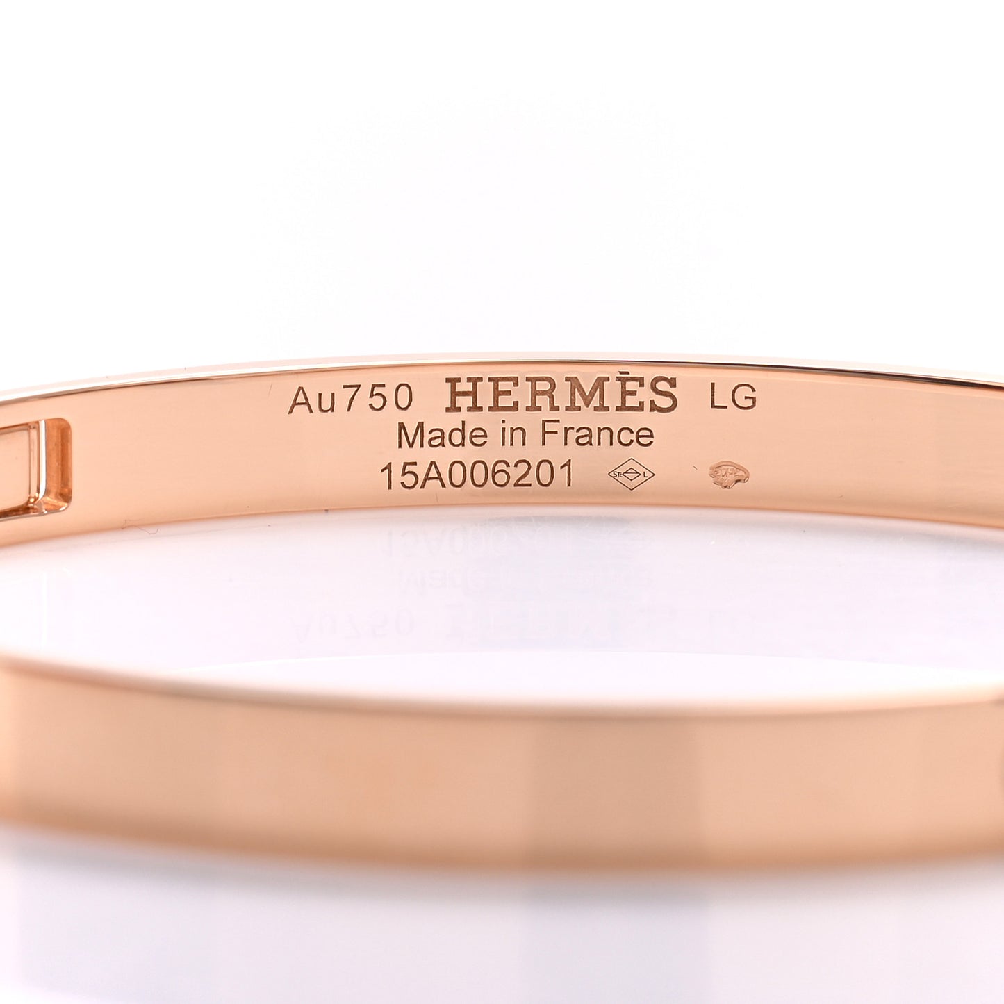 18K Rose Gold Diamond PM H D'Ancre Bracelet LG