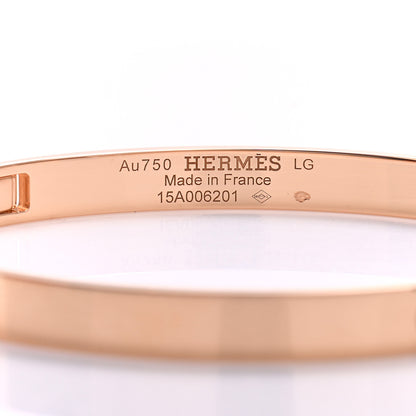 Hermes 18K Rose Gold Diamond PM H D'Ancre Bracelet LG 4 of 4