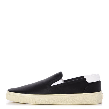 Saint Laurent Satin Skate Slip On Sneakers 38 Black 1 of 7
