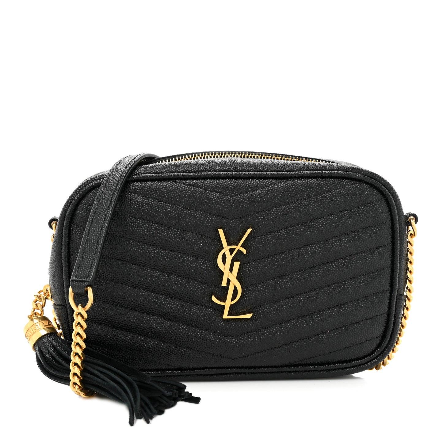 Grain De Poudre Matelasse Monogram Mini Lou Camera Bag Black