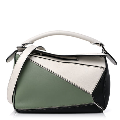 Loewe Calfskin Small Puzzle Bag Soft White Rosemary 1 of 9