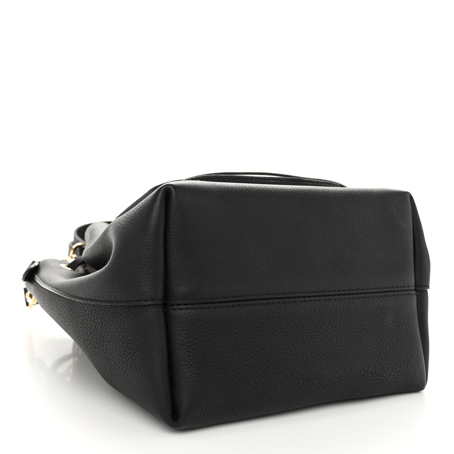 Calfskin Lockme Bucket MM Black