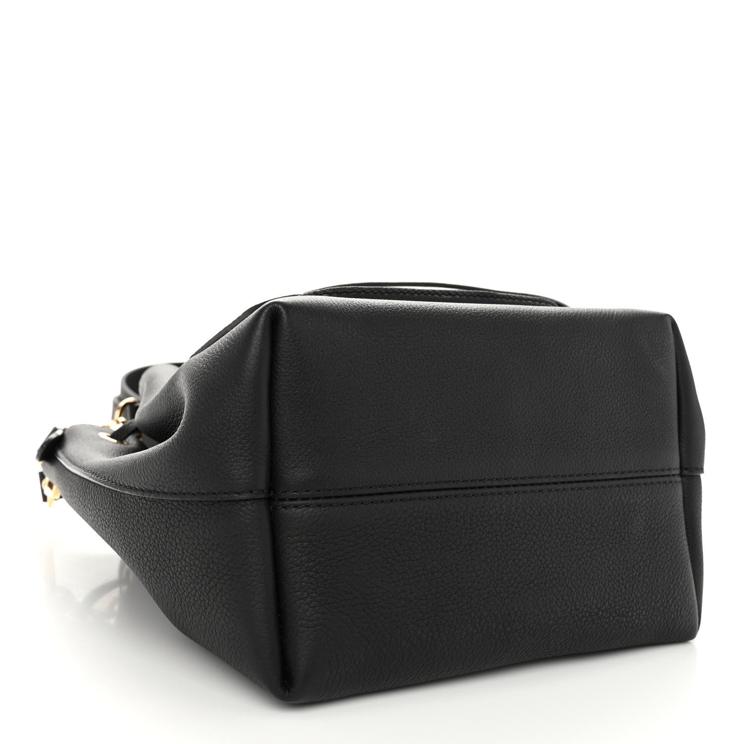 Louis Vuitton Calfskin Lockme Bucket MM Black 4 of 9