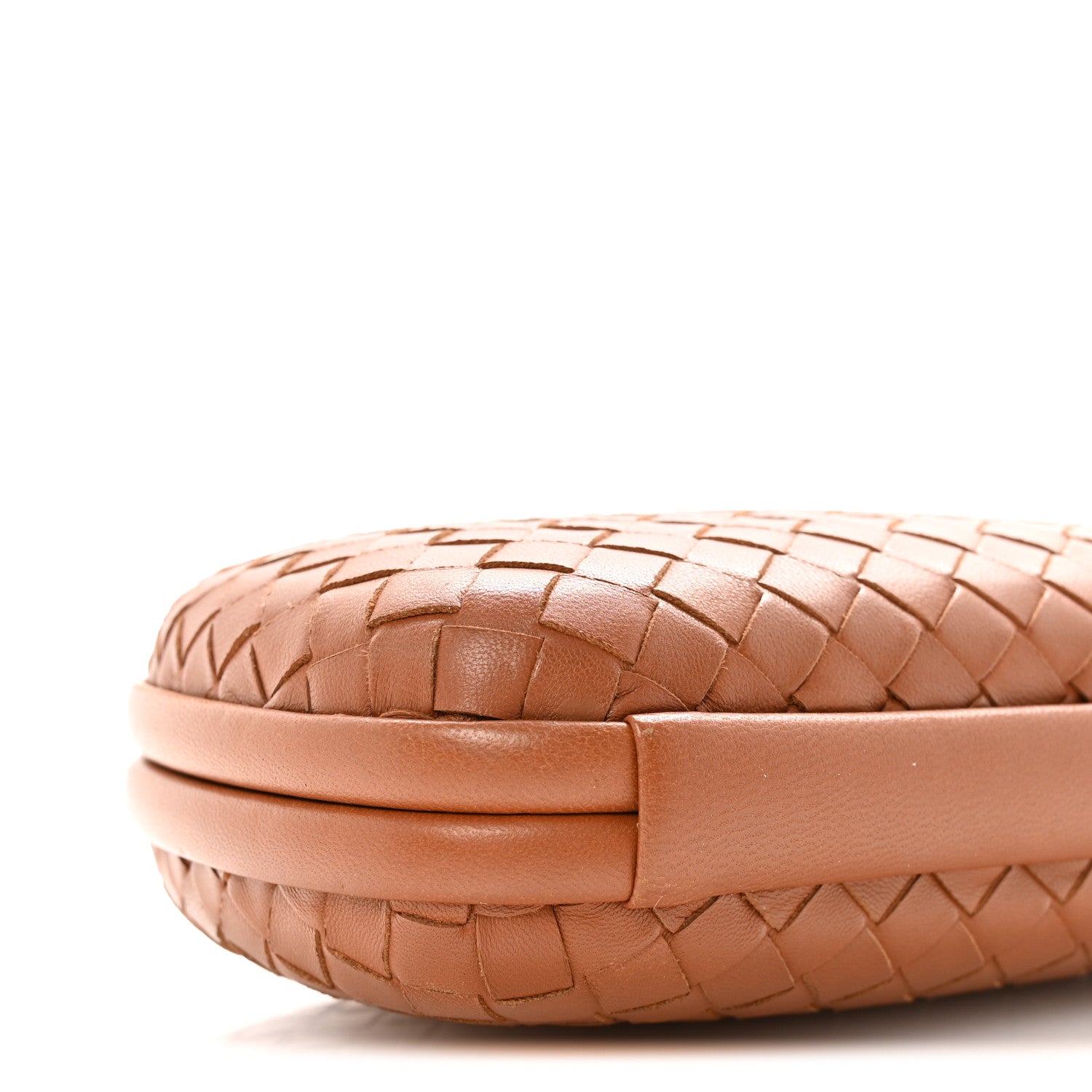 Bottega Veneta Nappa Intrecciato Chain Knot Clutch Caramel 8 of 9