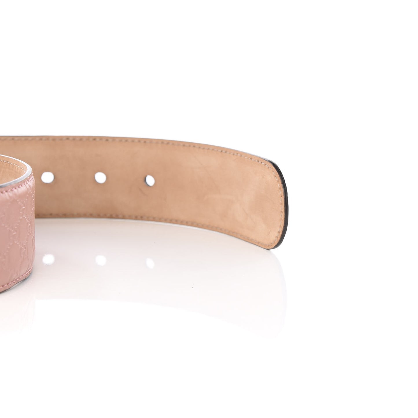 Soft Microguccissima Margaux Calfskin Belt 80 32 Soft Pink