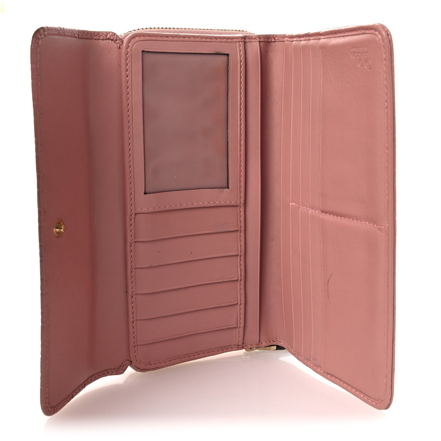 Soft Microguccissima Continental Zip Wallet Soft Pink