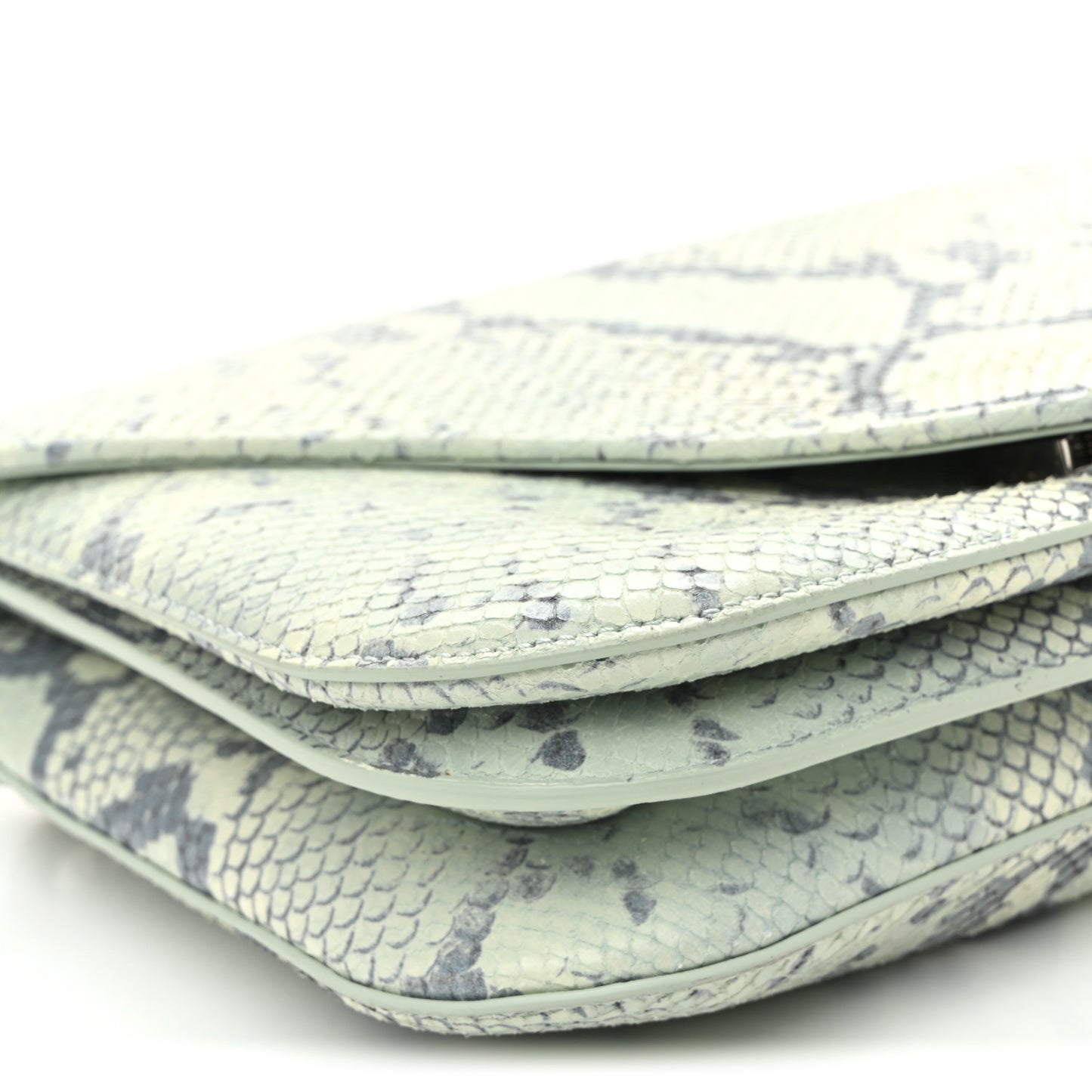 Snakeskin Mount Envelope Bag Green