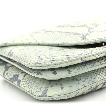 Bottega Veneta Snakeskin Mount Envelope Bag Green 9 of 10