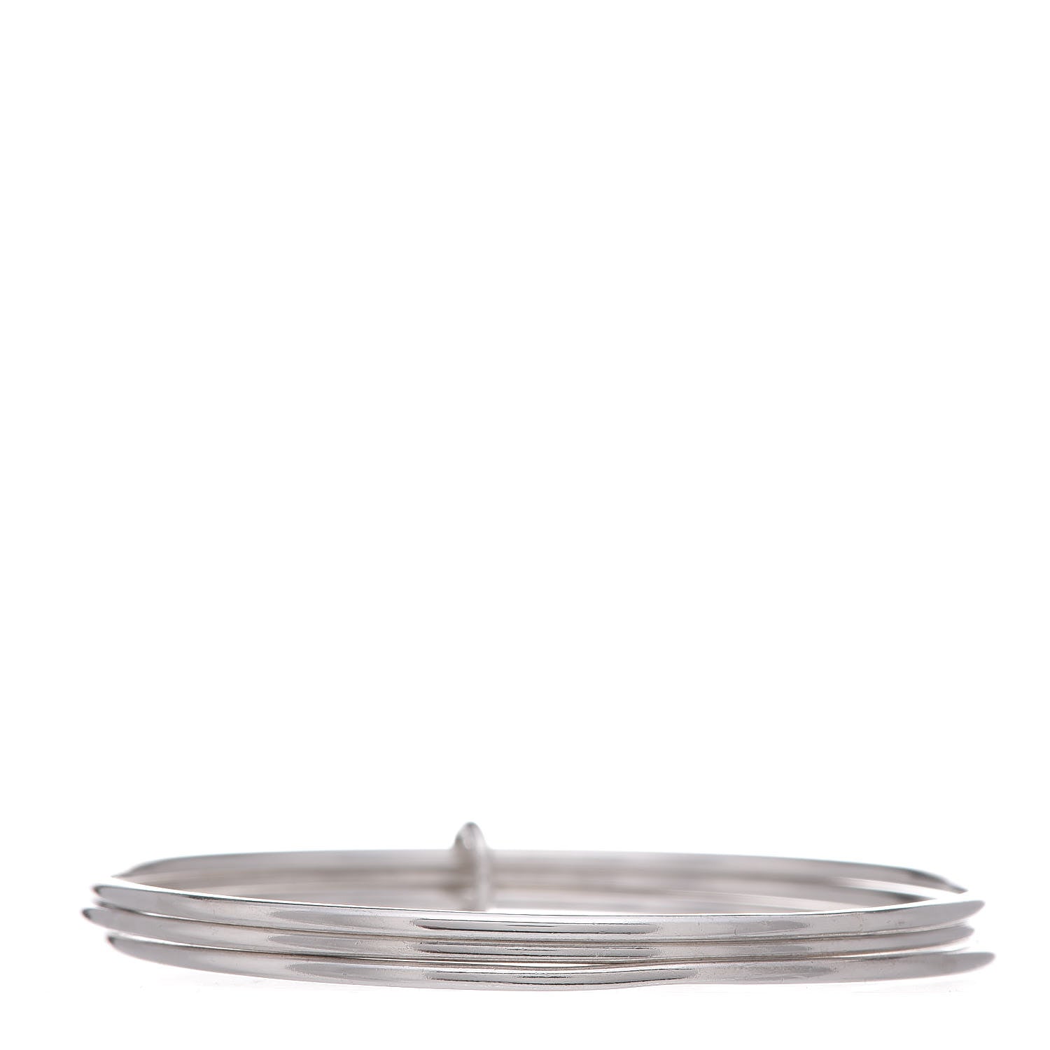 Tiffany Sterling Silver Heart Triple Bangle Bracelet 3 of 6