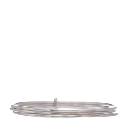 Tiffany Sterling Silver Heart Triple Bangle Bracelet 3 of 6