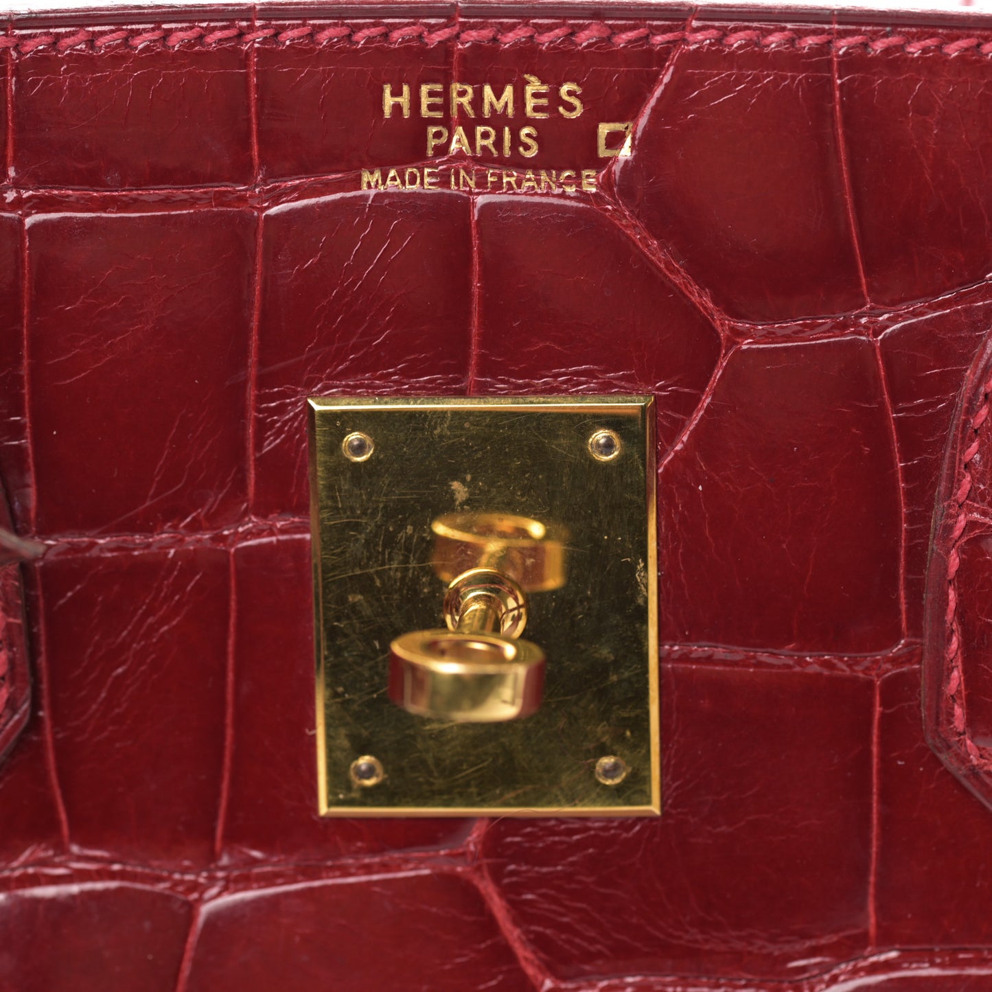 Shiny Alligator Birkin 35 Rouge Vif