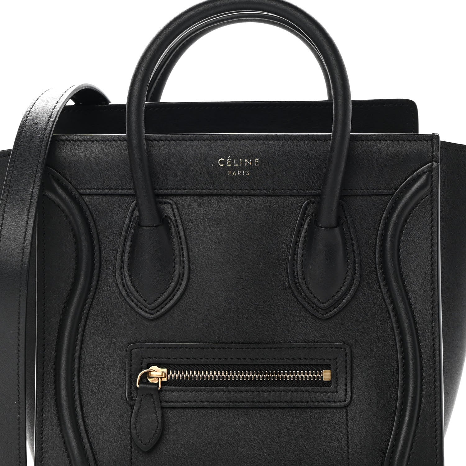 Celine Smooth Calfskin Nano Luggage Black 8 of 14
