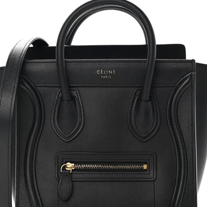 Celine Smooth Calfskin Nano Luggage Black 8 of 14