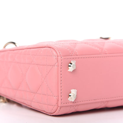 Christian Dior Lambskin Cannage Mini Lady Dior Pink 6 of 9