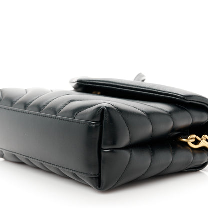 Saint Laurent Calfskin Y Quilted Monogram Toy Loulou Crossbody Bag Black 11 of 12