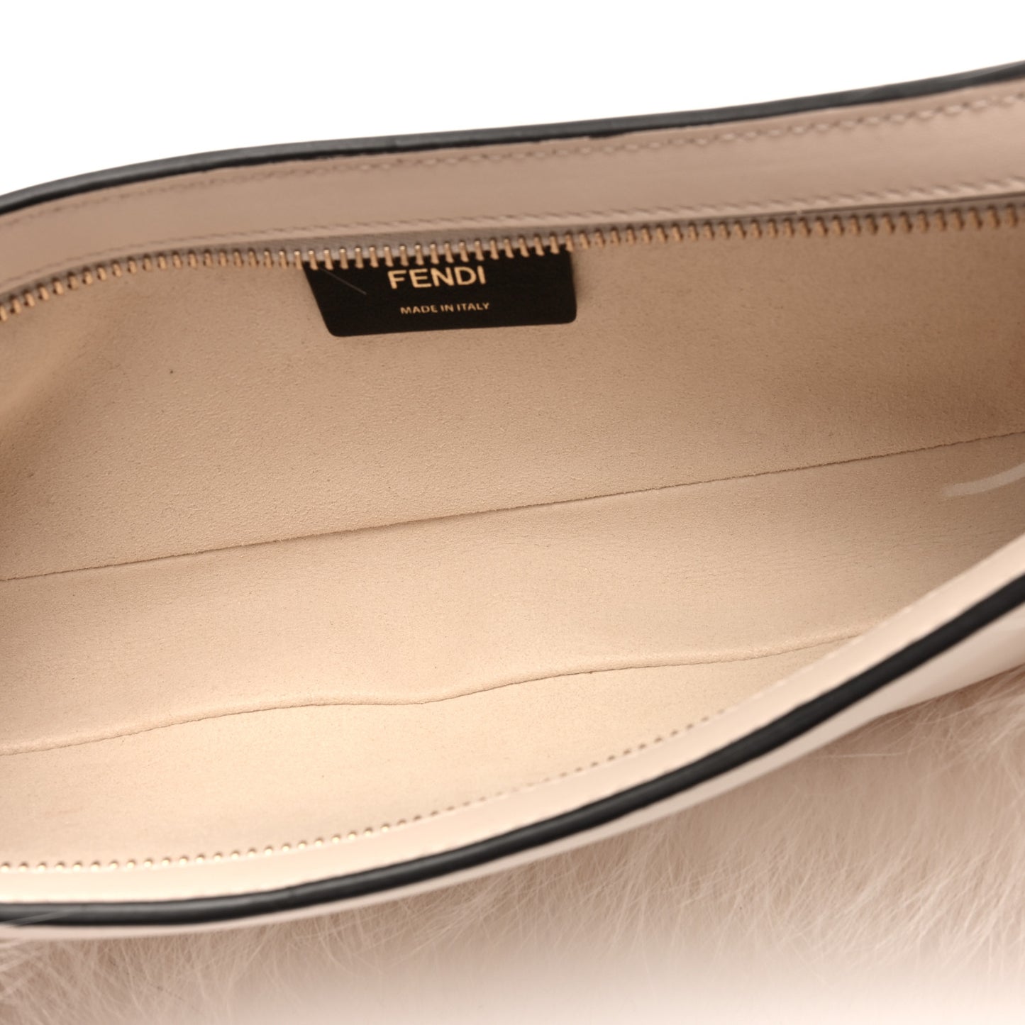 Fox Fur Vitello Fendi O'Lock Swing Camelia