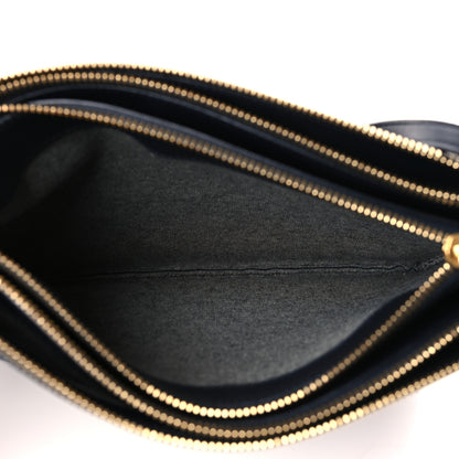 Celine Lambskin Large Trio Crossbody Bag Navy Blue 6 of 10