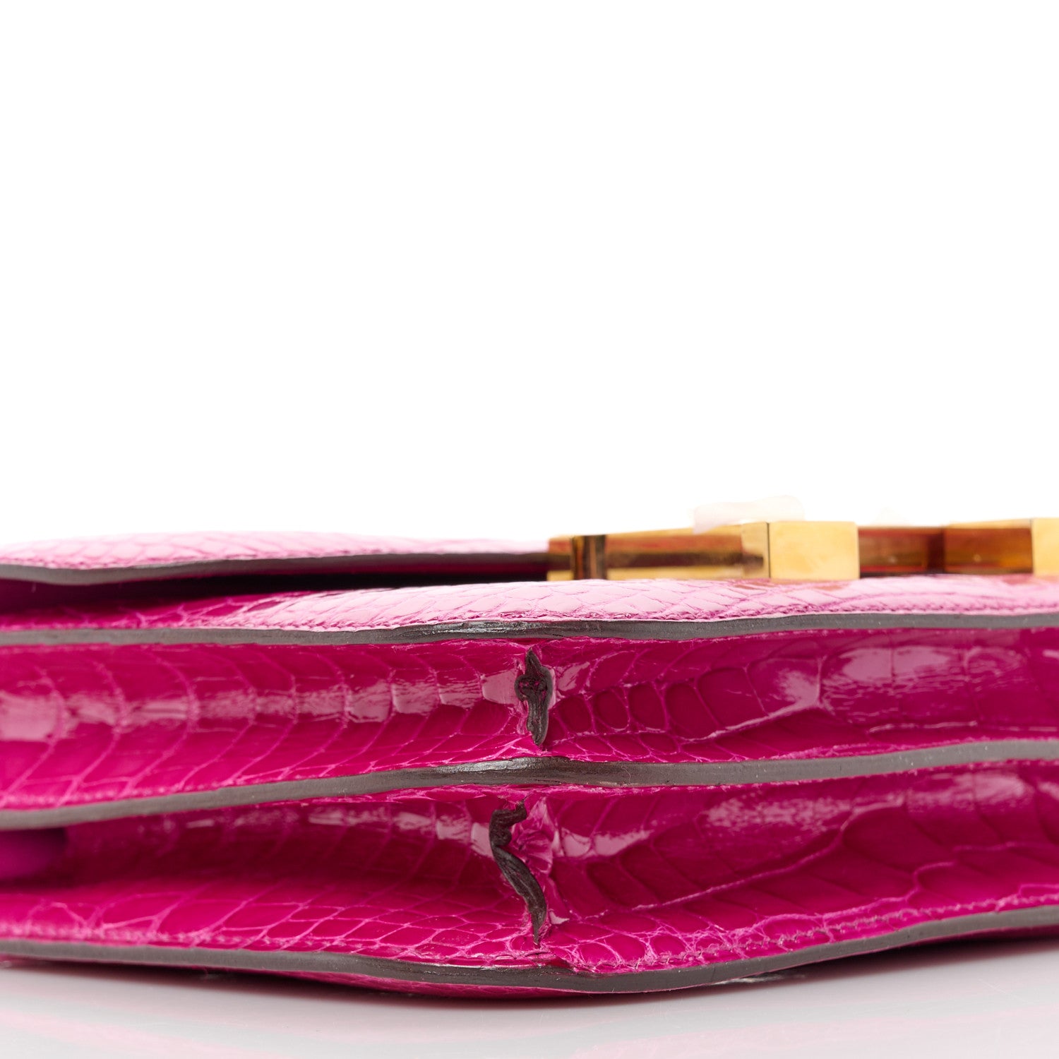 Hermes Shiny Alligator Constance 18 Rose Scheherazade 9 of 12