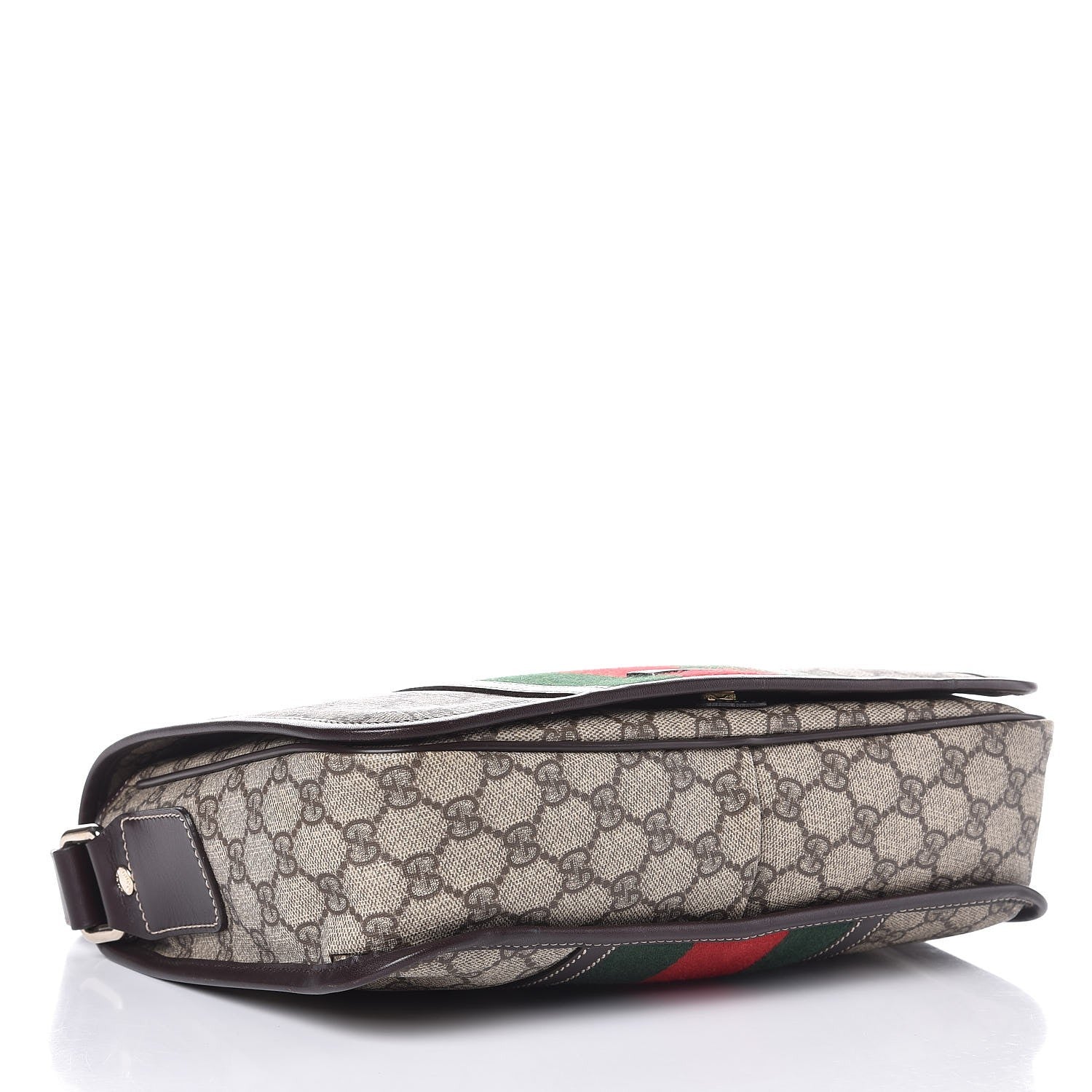 Gucci GG Plus Monogram Web Medium Flap Messenger Beige Dark Brown 4 of 7