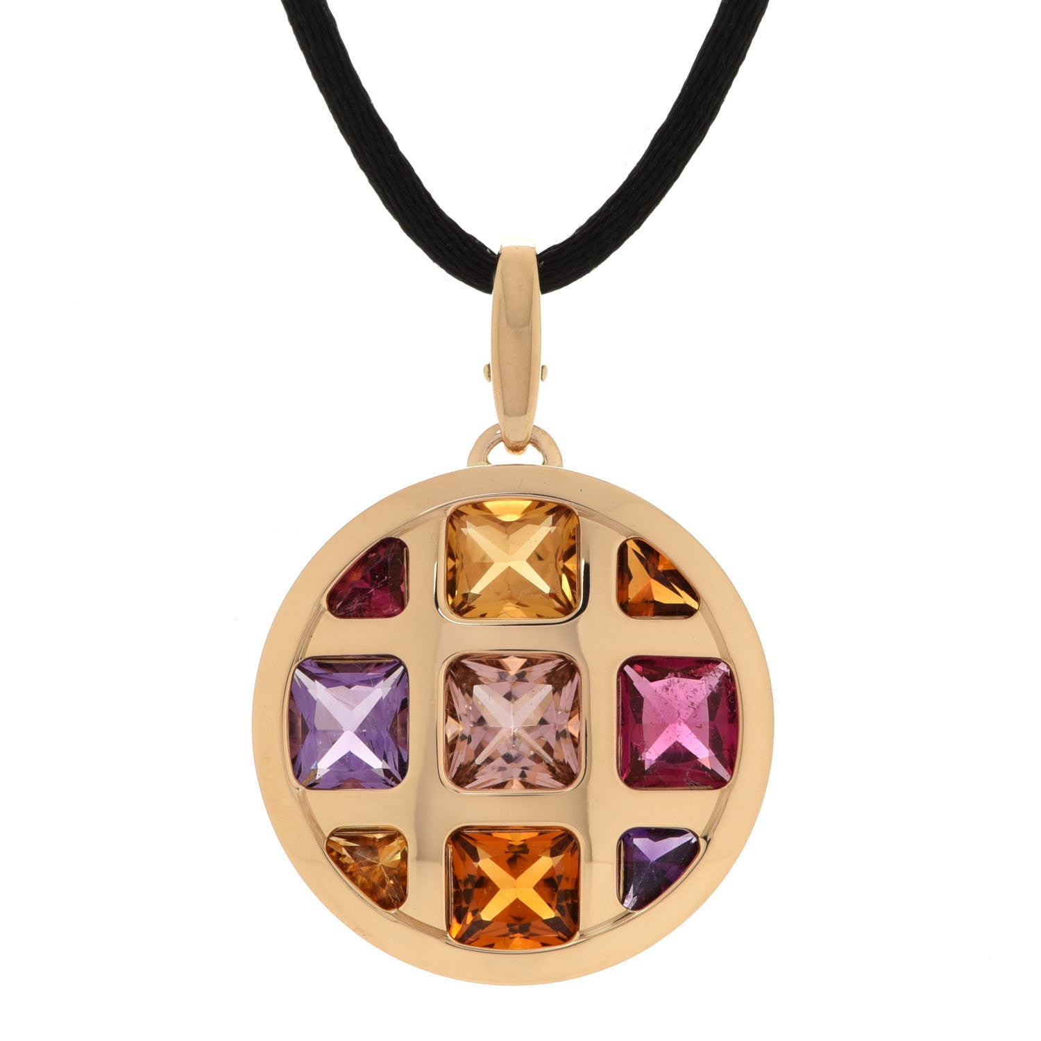 Cartier 18K Yellow Gold Citrine Amethyst Tourmaline Silk Pasha de Cartier Necklace 4 of 5