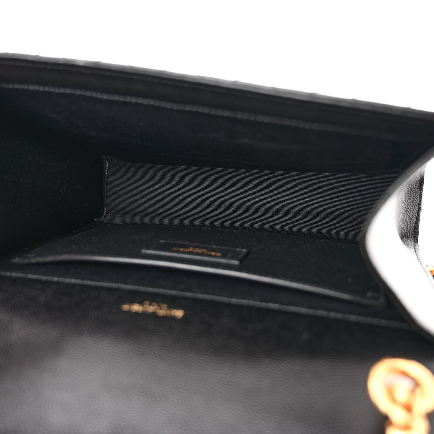 Saint Laurent Grain De Poudre Textured Mixed Matelasse Triquilt Medium Monogram Satchel Black 5 of 9