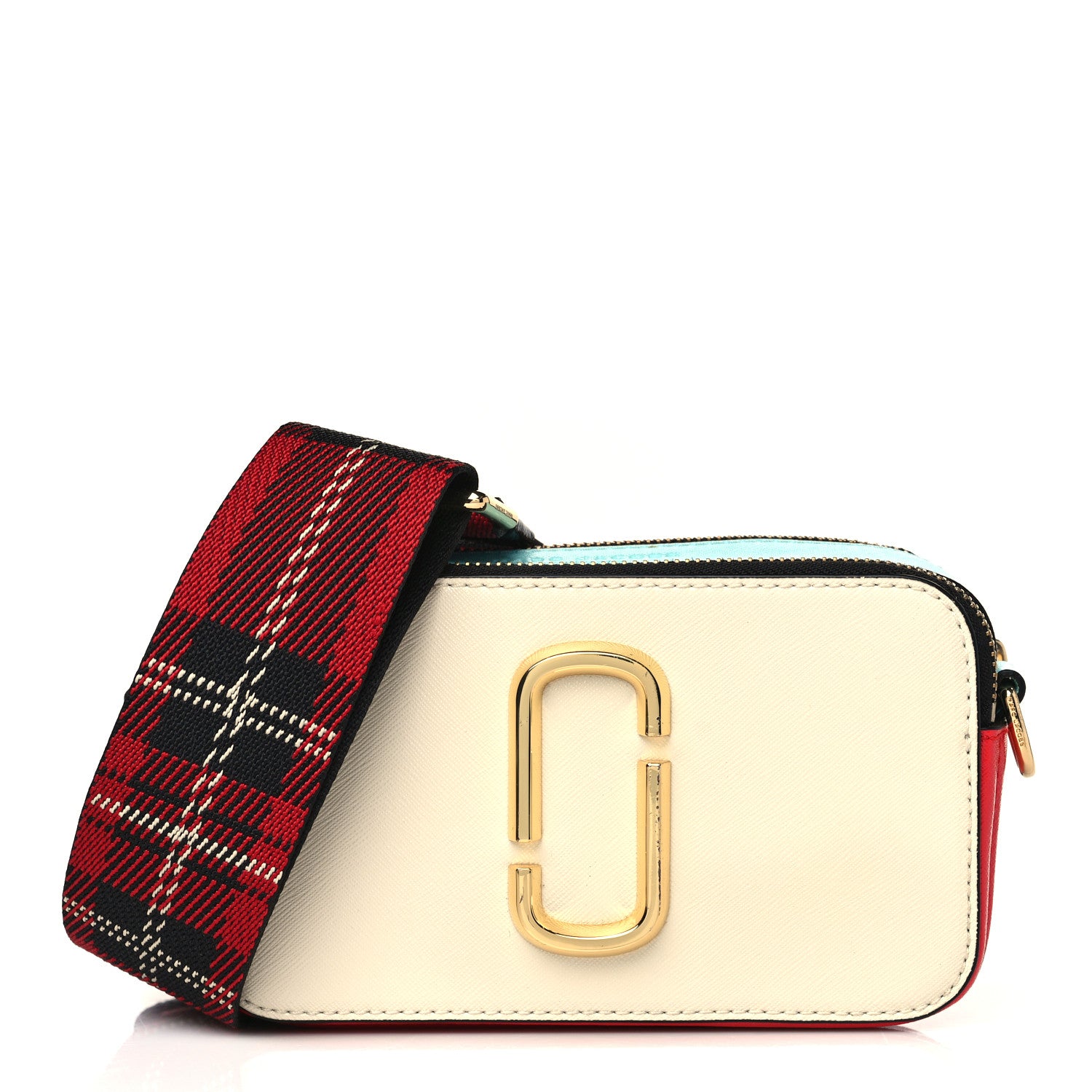 Marc Jacobs Saffiano Small Snapshot Camera Bag Porcelain Multi 1 of 10
