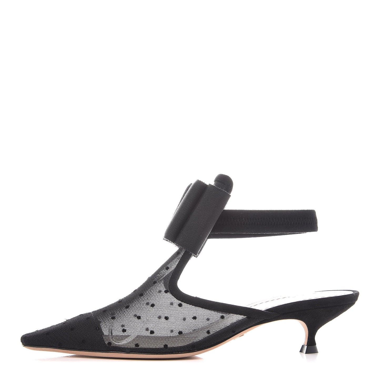 Suede Mesh Couture Pumps 37.5 Black