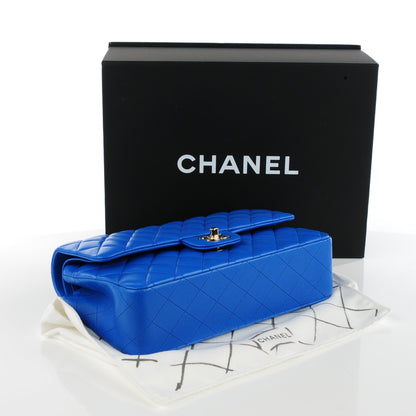 Chanel Lambskin Quilted Medium Double Flap Blue 4 of 8
