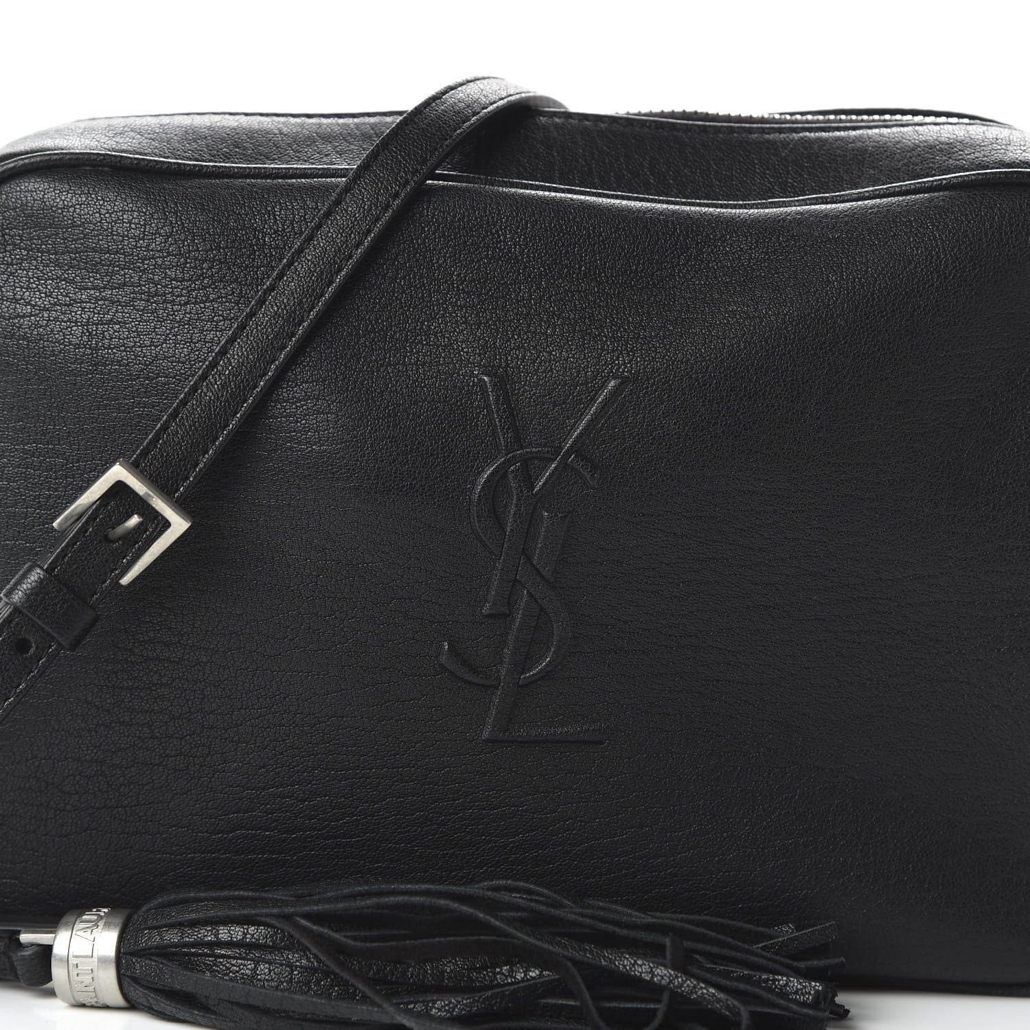 Saint Laurent Lambskin Monogram Small Lou Camera Bag Black 10 of 10