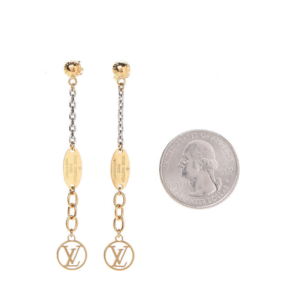 Louis Vuitton Logomania Earrings Gold 2 of 5