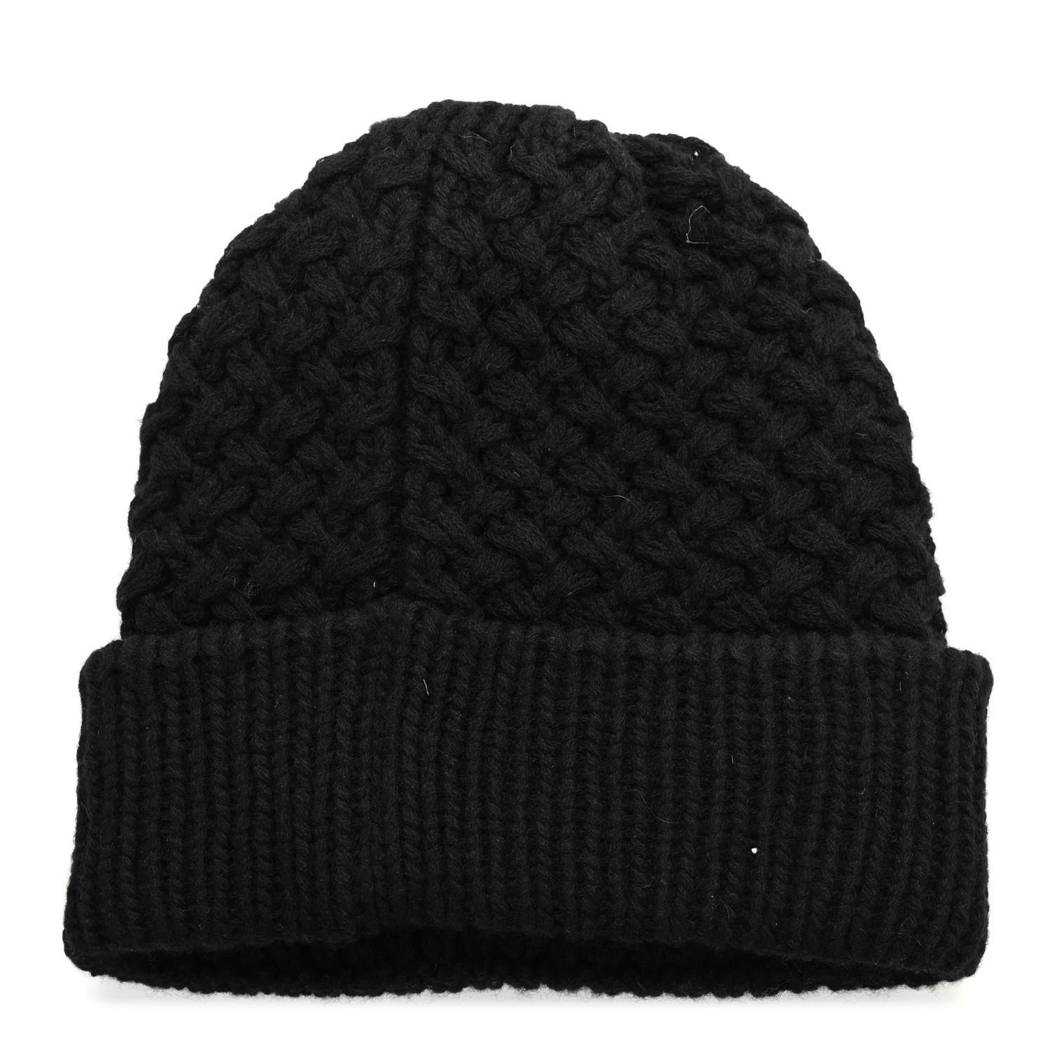 Chanel Cashmere CC Beanie Hat Black White 3 of 5