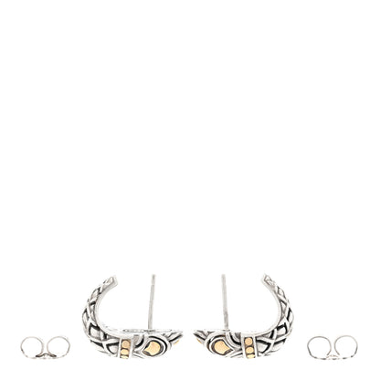 John Hardy Sterling Silver 18K Yellow Gold Naga Shrimp Earrings 3 of 4