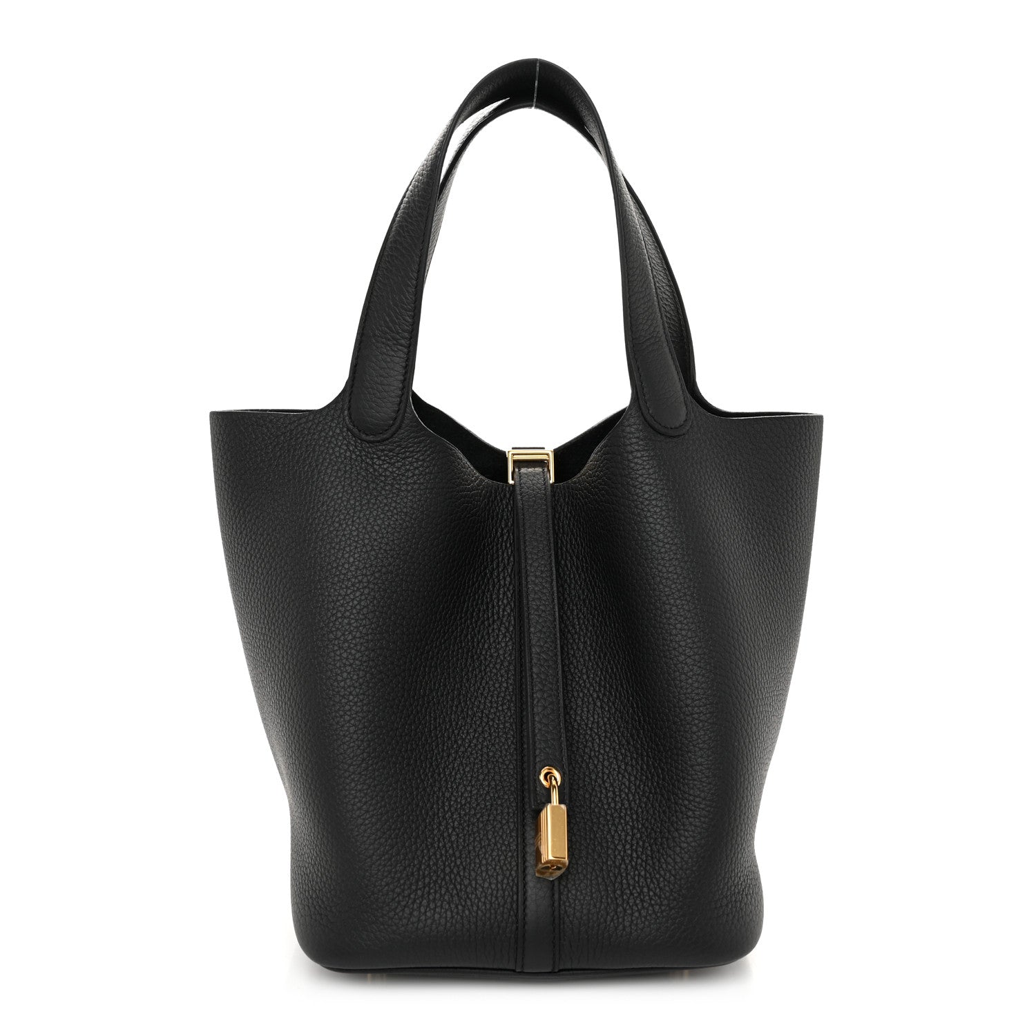 Hermes Taurillon Clemence Picotin Lock 22 MM Black 1 of 11