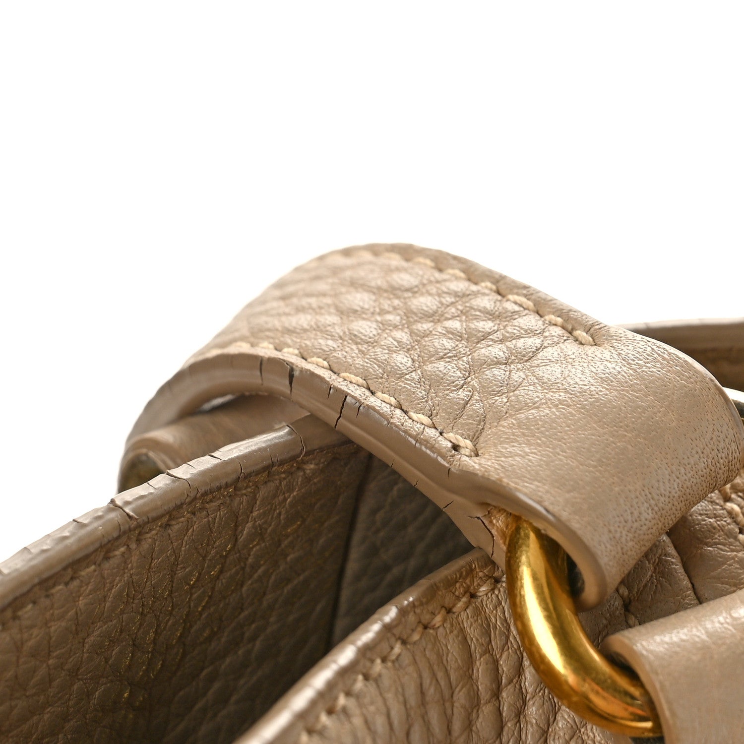 Prada Vitello Daino Shoulder Bag Sabbia 10 of 12