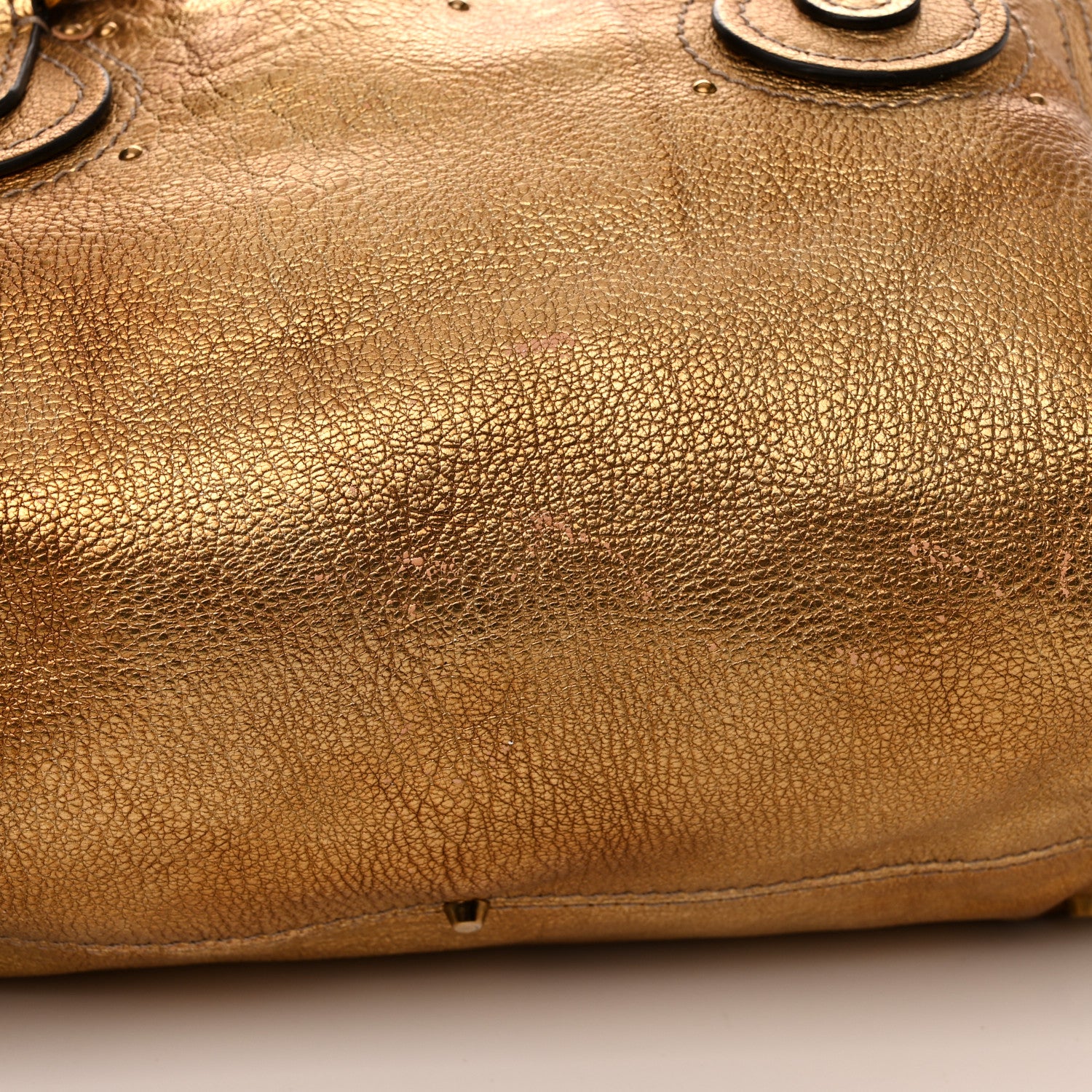 Chloe Metallic Calfskin Crystal Paddington Satchel Gold 15 of 19