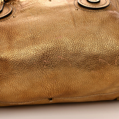 Chloe Metallic Calfskin Crystal Paddington Satchel Gold 15 of 19