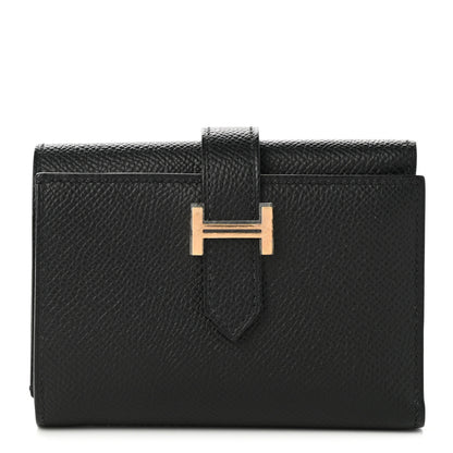 Hermes Epsom Tri-Fold Compact Bearn Wallet Black 1 of 7