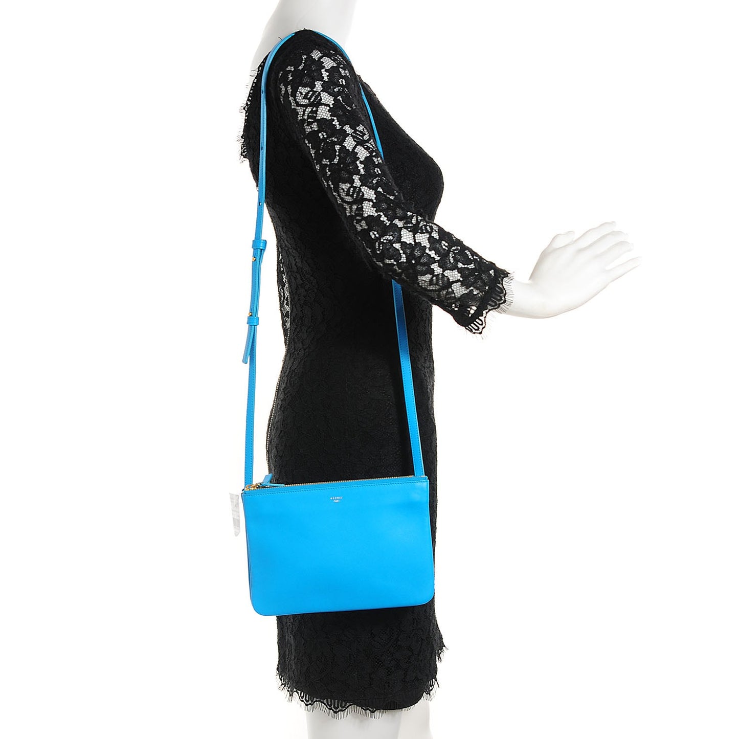 Lambskin Small Trio Crossbody Turquoise
