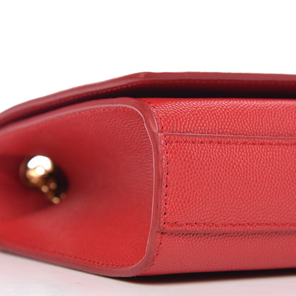Saint Laurent Grain De Poudre Medium Monogram Kate Satchel Bandana Red 9 of 9