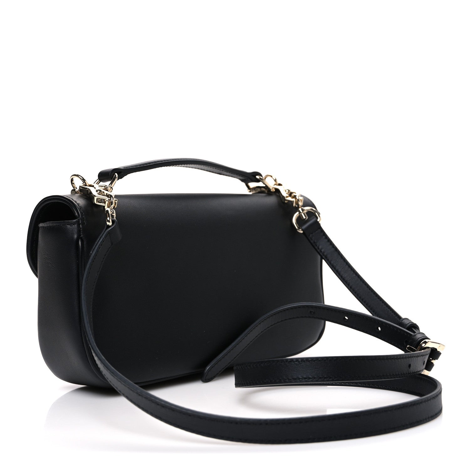 Gucci Calfskin Horsebit 1955 Small Soft Top Handle Shoulder Bag Black 3 of 10