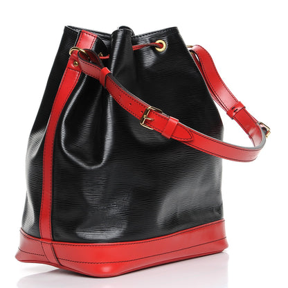 Louis Vuitton Epi Noe Black Red 3 of 9