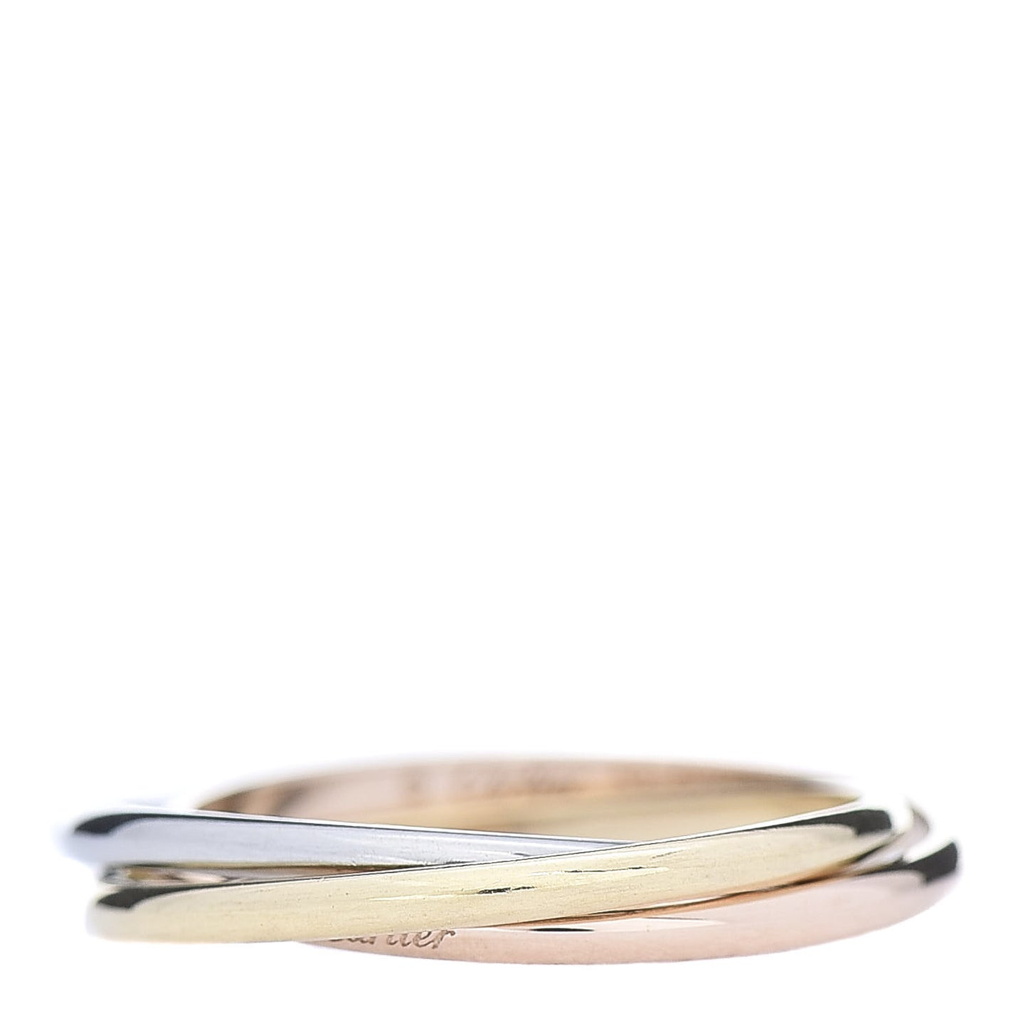18K Pink Yellow White Gold Extra Small Trinity Ring 53 6.25