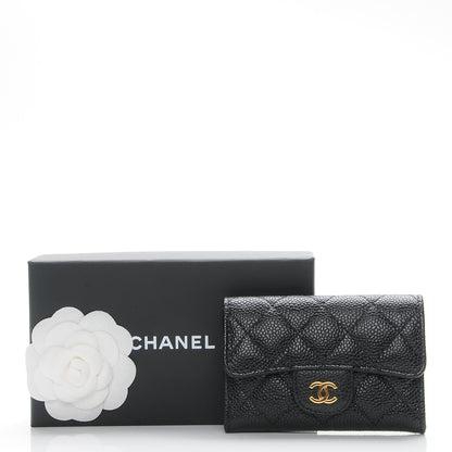 Chanel Caviar Quilted Flap Card Holder Black 3 of 9