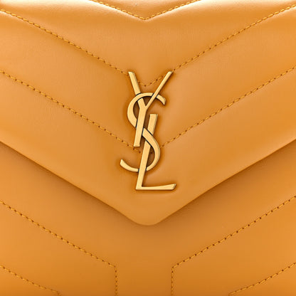 Saint Laurent Calfskin Y Quilted Monogram Toy Loulou Crossbody Bag Cheddar 8 of 10