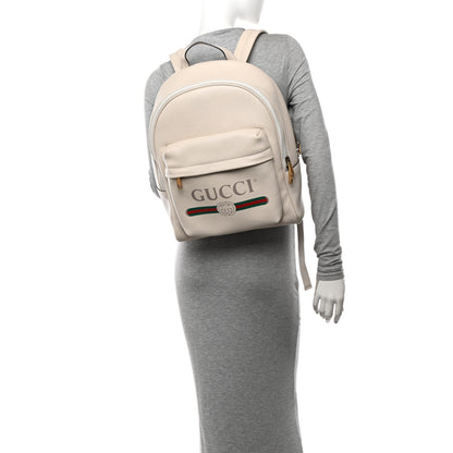 Gucci Calfskin Logo Day Backpack Mystic White 2 of 12