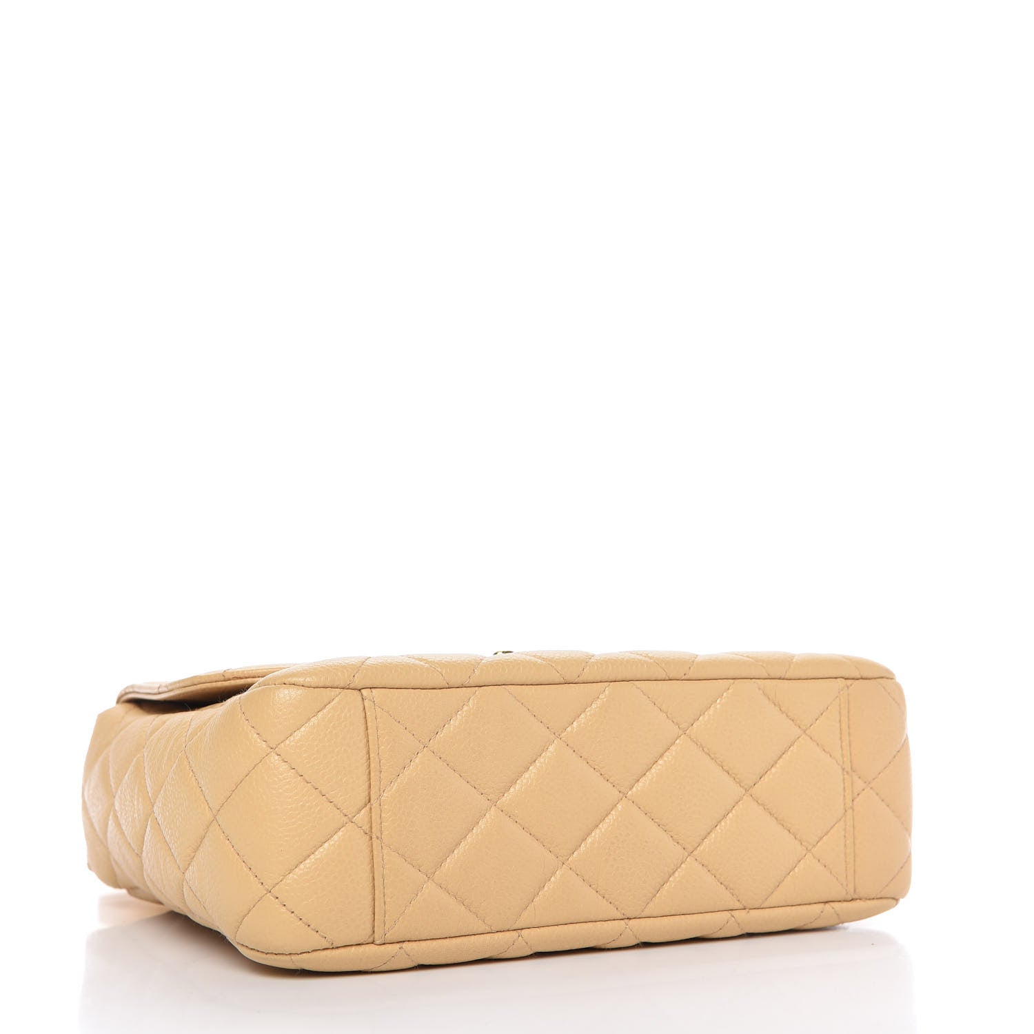 Chanel Caviar Quilted Shoulder Flap Bag Beige 4 of 13