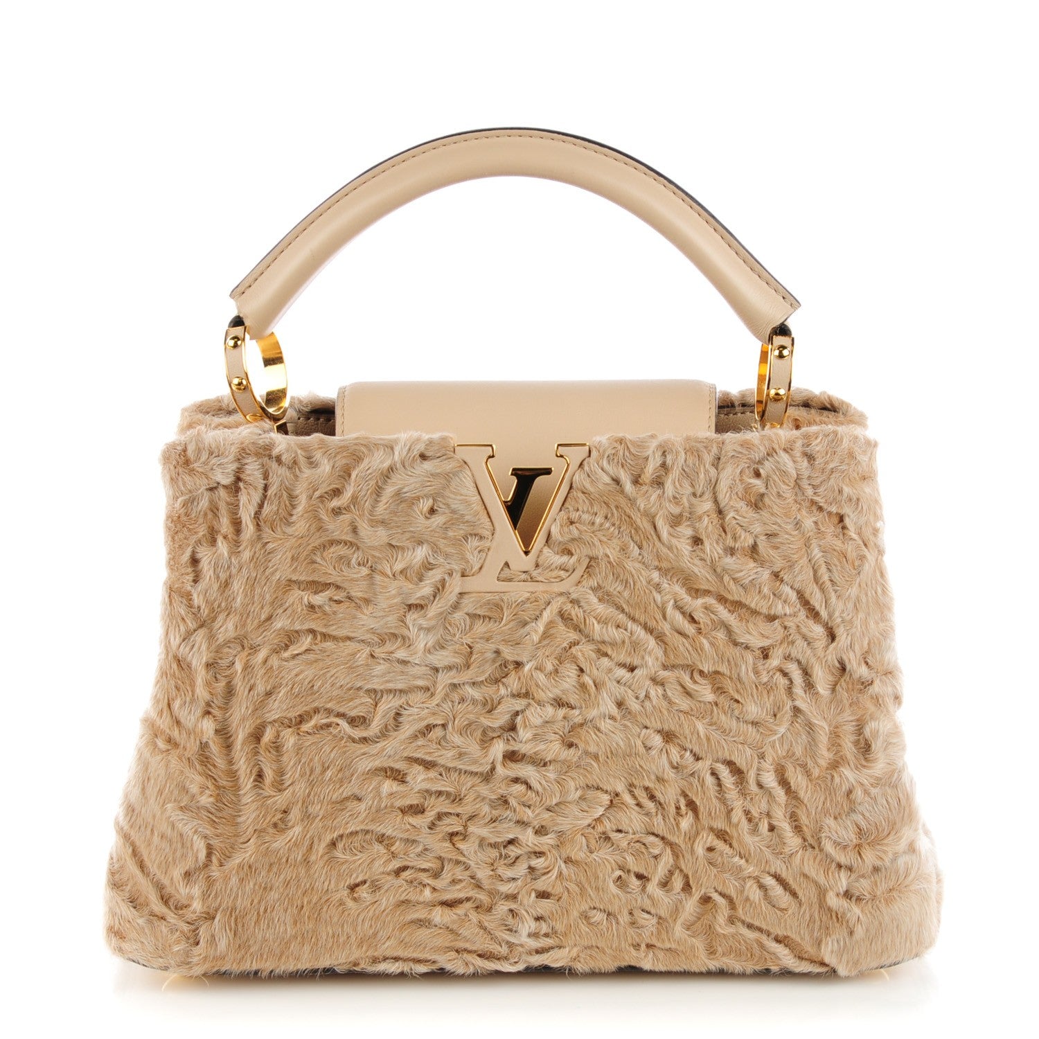 Louis Vuitton Astrakhan Capucines BB Dune 1 of 7